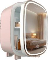 „Cecotec“ mini šaldytuvas „CoolingBeauty 4000“ „Mirror Rose“, talpa 4 l, aušinimas iki 5 °C, veidrodinės durys su 3 lygių LED apšvietimu, nešimo rankena, tylus variklis, vidinė lentynėlė, idealiai tinka grožio produktams