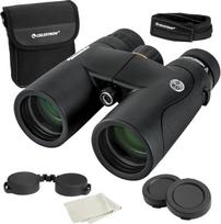 „Celestron 72332 Nature DX ED 8x42“ žiūronai, skirti gamtos ir paukščių stebėjimams, su mažos dispersijos objektyvo lęšiais, visiškai padengti, su BaK-4 prizmėmis, gumu apvilkti, apsaugoti nuo rūdžių ir atsparūs vandeniui