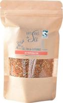 „Celtic Guérande“ smulki druska su paprika „Fou“, 200 g – aromatinga jūros druska su kajeno pipirais, žolelėmis ir pipirais – papildymo pakuotė kraftinio popieriaus maišelyje