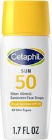 „Cetaphil Clear“ 100 % mineralinis skystas veido saulės kremas su cinko oksidu, plačio spektro SPF 50, sukurtas jautriai odai, dermatologų rekomenduojamas prekės ženklas, bekvapis, 50 ml
