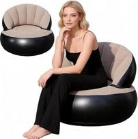 „CEWROM“ pripučiama sofa, „2-in-1“ pripučiama sofa su flokuotu paviršiumi, vandeniui atspari, nešiojama kėdė su siurbliu, skirta svetainei, lauke, kempingui, paplūdimiui, kelionėms, sofa, sėdmaišis (pilka)