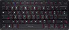 „CHERRY KW 9200 MINI“ – kompaktiška klaviatūra, skirta iki 4 įrenginių, ES išdėstymas (QWERTY), „Bluetooth“, 2,4 GHz arba laidinis ryšys, įkraunama, juoda