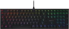 „CHERRY MX 10.0N RGB“ plokščia mechaninė žaidimų klaviatūra, ES išdėstymas (QWERTY), laidinė, su originaliomis „MX Low Profile RGB Speed“ jungikliais, juoda