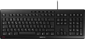 „CHERRY Stream“ laidinė klaviatūra su portugalų klavišų išdėstymu (QWERTY), tylus klavišų paspaudimas, išskirtinis rašymo pojūtis, plokščias dizainas, juoda