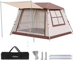 „Chihee Camping Tents“ savarankiškai stovinti palapinė, šeimos kabininė palapinė su markize-veranda, 2 durimis, 3 tinkliniais langais, lengvai ir greitai surenkama, ypač tvirtas karkasas, aukštis iki 170 cm, erdvi, naktį galima stebėti žvaigždes