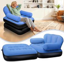 „ChlorBlu“ pripučiama sofa su atlošu, pripučiama kėdė su flokuotu paviršiumi, skirta svetainei, pripučiama kėdė suaugusiems, oro sofa, pripučiama kėdė, skirta naudoti lauke ir kempinguose