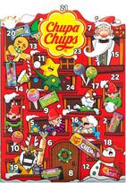 „Chupa Chups“ Advento kalendorius 2026, Kalėdų kalendorius su 24 durelėmis, saldainiai ant pagaliuko ir kramtomoji guma, saldumynai, tinka vaikams ir suaugusiems, 1 vnt. po 225 g