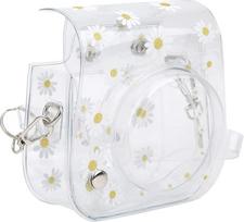 „ciciglow“ dėklas „Fujifilm Instax 11/9/8“ momentinių nuotraukų fotoaparatui, „Daisy“ skaidrus PVC fotoaparato apsauginis dėklas su peties diržu