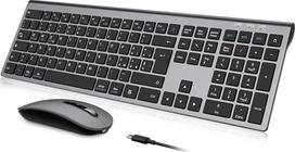 „cimetech“ belaidė „Bluetooth“ klaviatūra ir pelė, skirta „MacBook Air“/„MacBook Pro“/„Mac“, su itališku „QWERTY“ klavišų išdėstymu, ergonomiška klaviatūra, ypač plona, skirta kompiuteriui/stacionariam kompiuteriui/PC/nešiojamajam kompiuteriui/„Windows 10