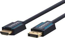 „Clicktronic“ „DisplayPort“–HDMI kabelis, 4K, 60 Hz, vienkryptis, su signalo stiprintuvu – „DP 1.4“ į „HDMI 2.0“ adapterinis kabelis – monitoriaus kabelis „DisplayPort“ į „HDMI“, 2 m