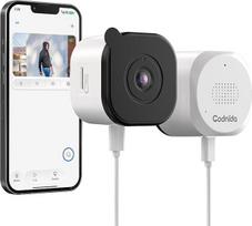 „Codnida 2K“ magnetinė lango kamera, nereikalaujanti gręžimo, 2,4 ir 5 GHz „Wi-Fi“ stebėjimo kamera, skirta naudoti patalpose, su „Starlight“ spalvotu naktinio matymo įrenginiu, asmenų aptikimu ir 24/7 įrašymu namų saugumui užtikrinti