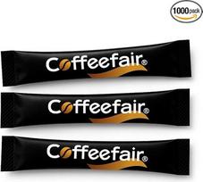 „Coffeefair“ cukraus lazdelės, juodos, 1000 x 3,6, cukrus, baltas porcijinis cukrus, smulkus porcijinis cukrus, idealiai tinka viešojo maitinimo įstaigoms ir biurams, ekologiška pakuotė
