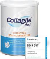 „Collagile®“ šunims skirti bioaktyvūs maistiniai kolageno peptidai, padeda sąnariams, kai šunys šokinėja, 225 g | Didelis biologinis prieinamumas, 100 % natūralūs, lengvai vartojami; „Collagile“ šunims skirti produktai gaminami Vokietijoje.
