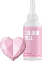 „Colour Mill“ šokoladinė glazūra „Choco Drip“, šviesiai rožinė, 125 g | Paruošta naudoti, puikiai tinka lašiniams pyragams, šokoladiniams formelėms, pyragėliams ant pagaliukų, makaronams arba kaip glazūra ant ledų ir sausainių