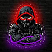 „Combat Ninja“ neono ženklas, „Martal Kambat“ LED ženklas, skirtas montuoti ant sienos, anime stiliaus neono lempa, maitinama per USB, reguliuojamo ryškumo, skirta miegamajam, žaidimų zonai, vyrų kambariui, „Man Cave“, dovanos paaugliams