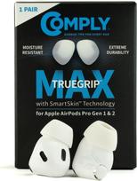 „Comply TrueGrip Max“ atsarginės ausų antgaliai iš atminties putos, skirti „Apple AirPods Pro 1“ ir „2“ modeliams, ilgalaikis komfortas, ypatingas patvarumas, patikimas prigludimas, puiki triukšmo izoliacija, balti, vidutinio dydžio (1 pora)