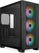 „Cooler Master Elite 301“ mini bokštas (Micro ATX, ITX), 3 vnt. 120 mm ARGB įsiurbimo ventiliatoriai (1200 aps/min) Palaiko iki 280 mm aušintuvą arba 365 mm GPU, vėdinamą maitinimo bloko dangtelį, USB 3.2 Gen1 Type-C