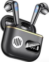 „CoolJumper 2026 Ultimate“ „Bluetooth“ V6.1 ausinės, dvigubas LED ekranas, mini ausies įdėklo dizainas, gilus ir išraiškingas bosas, 48 val. grojimo laikas, IP7 atsparumas vandeniui, juodos spalvos