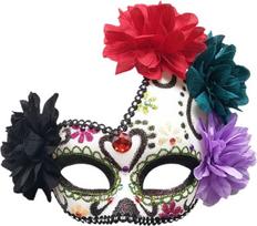 „Coolwife“ moteriška kaukė „Masquerade“ – Meksikos Mirusiųjų dienos cukraus kaukolė, akių kaukė, kostiumas