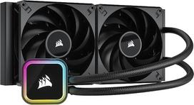 „Corsair iCUE H115i RGB Elite 16“ dinaminis RGB LED procesoriaus skysčio aušintuvas, „AF Elite“ serijos 140 mm FDB ventiliatorius, 280 mm radiatorius, „iCUE“ programinė įranga, LGA 1700, 1200, 115X, 2066 ir AM4 lizdai, juodos spalvos