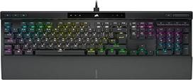 „Corsair K70 RGB PRO“ laidinė mechaninė žaidimų klaviatūra (CERRY MX RGB tinklo klavišai, 8000 Hz išplėstinis jutiklis, polikarbonatiniai klavišai, minkšta riešo atrama), QWERTY, ES – juoda