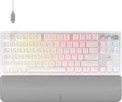 „CORSAIR K70 PRO TKL RGB“ – magnetinė mechaninė laidinė žaidimų klaviatūra su sutepta mechanika, reguliuojamais jungikliais „MGX Hyperdrive“, „SOCD“ ir „Rapid Trigger“, „ABS Dual-Shot“ technologija, 8000 Hz dažniu, QWERTY NA išdėstymu – balta