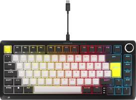 „Corsair MAKR PRO 75“ laidinė žaidimų klaviatūra su Holo efekto technologija, skirta savarankiškam surinkimui | QWERTZ DE, mechaninė, 75 %, „MGX Hyperdrive“ jungikliai, „Dual Trigger“, „Rapid Trigger“, „FlashTap SOCD“, 8 000 Hz, juoda