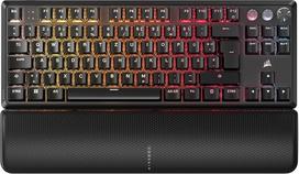 „Corsair K70 PRO TKL RGB“ laidinė žaidimų klaviatūra – juoda | QWERTZ DE, sutepami „Hall Effect MGX Hyperdrive“ reguliuojami jungikliai, vienalaikis SOCD ir „Rapid Trigger“, 8000 Hz