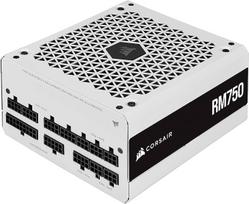 „Corsair RM750“ (2021 m.), „RM“ serija, 750 W, „80 Plus Gold“ sertifikuotas, visiškai modulinis ATX maitinimo blokas (trys EPS12V jungtys, tylus veikimas, ventiliatoriaus „Zero RPM“ režimas, kondensatoriai, pritaikyti 105 °C temperatūrai), baltas