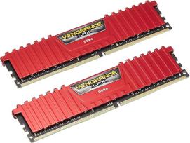 „Corsair Vengeance LPX“ 32GB (2x16GB) DDR4 2666 MHz C16 XMP 2.0 aukštos kokybės stalinio kompiuterio atminties rinkinys, raudonas