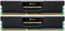 „Corsair“ CML8GX3M2A1600C9 „Vengeance“ žemo profilio 8GB (2x4GB) DDR3 1600 MHz CL9 XMP našumo stalinio kompiuterio atminties rinkinys, juodos spalvos