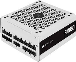 „Corsair“ RM850 (2021), RM serija, 850 W, „80 Plus Gold“ sertifikuotas, visiškai modulinis ATX maitinimo blokas (trys EPS12V jungtys, tylus veikimas, ventiliatoriaus režimas „Zero RPM“, kondensatoriai, pritaikyti 105 °C temperatūrai), baltas