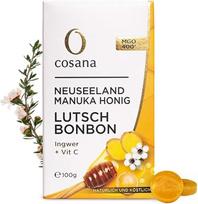 „Cosana“ manukos medaus saldainiai 400 MGO su imbieru ir vitaminu C, 100 g – 100 % grynas produktas iš Naujosios Zelandijos. Manukos saldainiai burnai ir gerklei