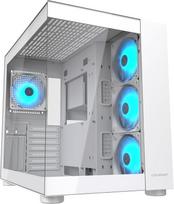„Cougar Cube FV150 ARGB“ vidutinio dydžio korpusas su grūdintu stiklu – baltas | ARGB priekinis skydelis, 120 mm ventiliatorius, grūdintas stiklas, optimizuotas oro srautas, vaizdo plokštė iki 350 mm