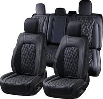 „Coverado“ odinių sėdynių apmušalų komplektas, tinkantis „Ford F150“, „F250“, „F350“ ir „F450“ modeliams. Neperšlampami „Ford F150“ pikapo sėdynių apmušalai, skirti 2015–2025 m. „F150“ bei 2017–2025 m. „F250“, „F350“, „F450“ modeliams, juodos spalvos