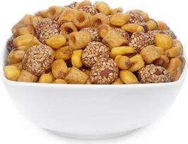 „CrackersCompany“ kukurūzų ir sezamo mišinys su žemės riešutais ir medumi, 3000 g – saldus, riešutų skonio, traškus