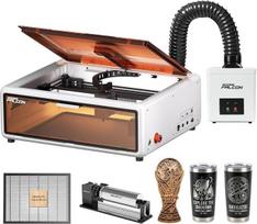 „Creality Falcon A1“ 10 W lazerinis graviravimo aparatas, baltas, pilnas komplektas su AP1 dūmų valytuvu, uždaras lazerinis pjaustytuvas su HD kamera, pažangiu medžiagų atpažinimu, 600 mm/s „CoreXY“ sistema, 381 × 305 mm