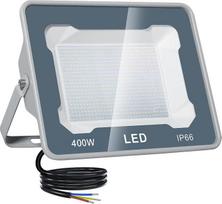 „CREATESTAR“ LED lauko prožektorius, 400 W, 40 000 LM, statybinis prožektorius, IP66, atsparus vandeniui, 6500 K, šaltai balta šviesa, lauko LED prožektorius, skirtas sandėliams, terasoms, garažams, sporto aikštelėms, sodams ir kiemams