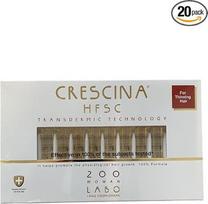 „Crescina HFSC“ plaukų augimo priemonė retėjantiems plaukams ir galvos odai moterims, 20 ampulių (200 – pažengęs plaukų slinkimas)