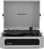 „Crosley Voyager“ patefonas su 2 garsiakalbiais, „Bluetooth“ įvestimi ir išvestimi bei AUX jungtimi – 3 greičių retro patefonas – skirtas 7", 10" ir 12" vinilo plokštelėms – nešiojamas su integruotu dėklu – pilkos spalvos
