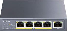 „Cudy Switch“ | 4 x GbE 802.3af/at 30 W, 1 x GbE išėjimas, 10Gbps pralaidumas, prievadų izoliacija / 250 m režimas, „Watchdog“, SPCC korpusas