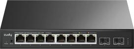 „Cudy“ GS108ES2 10 prievadų „Gigabit“ išmanusis komutatorius, 2 SFP uplink jungtys, 21Gbps