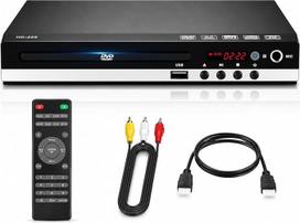 „Cuifati“ HDMI DVD grotuvas, 1080P HD, regionas – nemokamas CD grotuvas, mini DVD grotuvas su HDMI kabeliu ir nuotolinio valdymo pultu, skirtas namų kino sistemai, televizoriui ir stereo sistemai (GB kištukas)