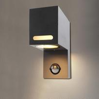 „da LIGHT“ lauko lempa su judesio jutikliu, GU10 sieninis šviestuvas (su lempute), sieninis šviestuvas su IP44 apsaugos klase, vandeniui atsparus aliuminio korpusas, LED lauko sieninis šviestuvas, 5 W, 600 LM, 3000 K, šilta balta