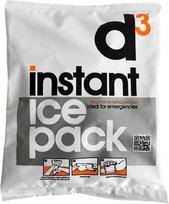 „D3 Instant Ice“ [vienkartinis šaltas kompresas, paruoštas naudoti traumų ir mėlynių atveju] Ledo paketas, sportinė pirmoji pagalba, krioterapija, skubioji krioterapija sporto salėms, komandoms, renginiams [Vienetinis arba