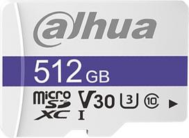 „Dahua“ 512GB „Micro SD“ kortelė (microSDXC) – 10 klasės UHS-I U3 V30 atminties kortelė „Micro SD“, iki 95MB/s, C100 didelio patvarumo SD kortelė, skirta 4K stebėjimui ir maksimaliam atminties išplėtimui (komplekte su adapteriu)