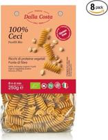 „Dalla Costa“ „Fusilli“ makaronai, pagaminti iš 100 % avinžirnių, be glitimo, ekologiški, pagaminti Italijoje, ekonomiškas rinkinys, 8 x 250 g