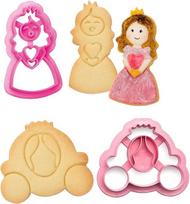 „Decora Princess“ 0255052 plastikiniai sausainių formelės, 2 vnt., rožinės spalvos