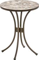 „Dehner Grazia“ gėlių taburetė, skersmuo 41 cm, aukštis 54 cm, metalas / akmens mozaikos imitacija, pilka / ruda
