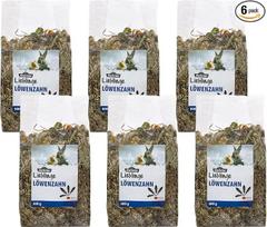 „Dehner Rodent Snack“ – 100 % natūralus triušių ir graužikų pašaras su kiaulpienėmis ir medetkomis, 6 x 100 g (600 g)